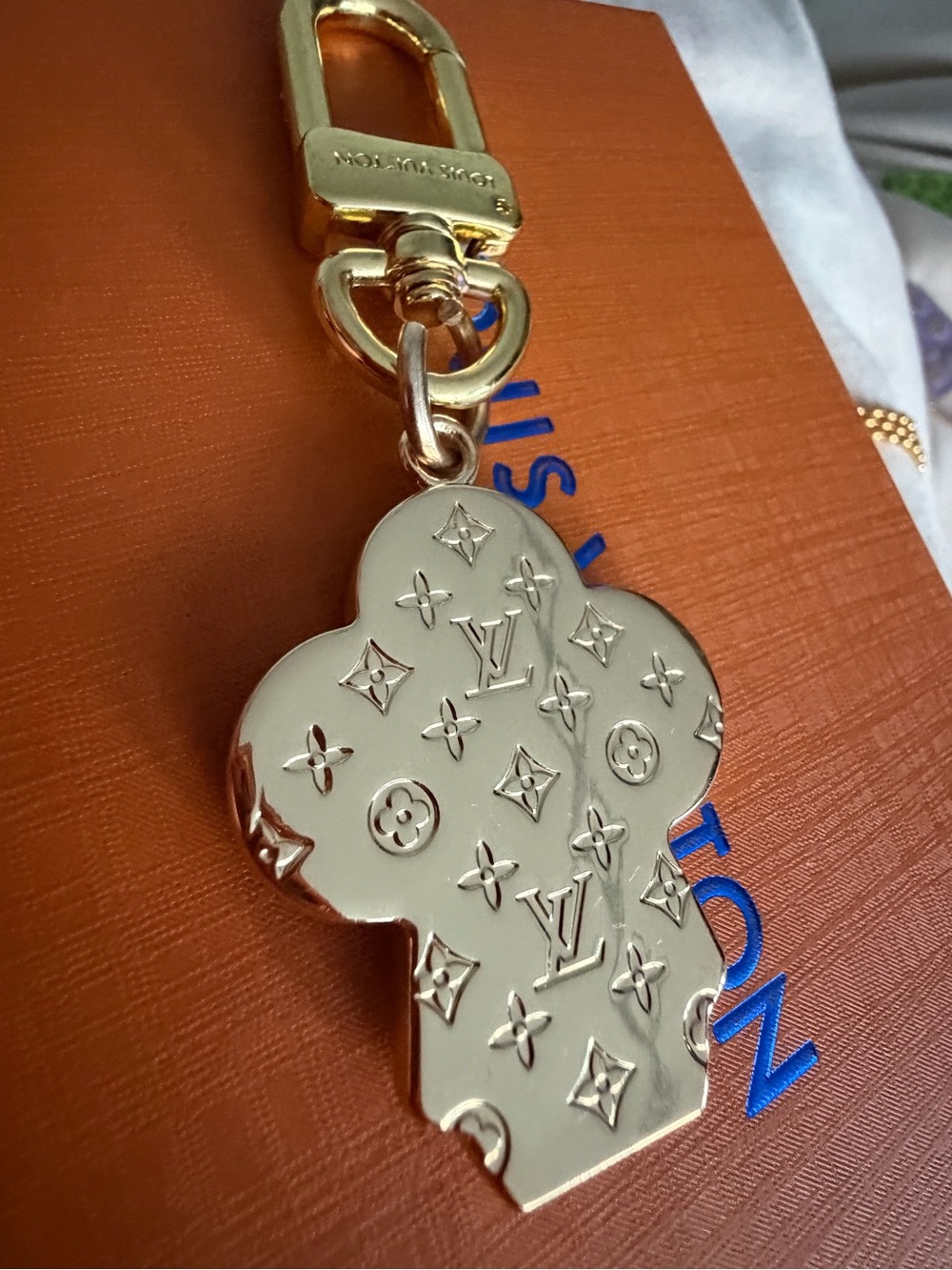 Unbranded Gold & Silver Monogram Keybag Charm